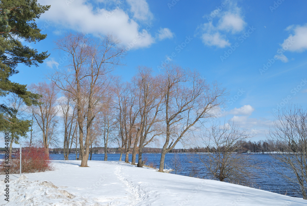 Fototapeta premium Early spring in Imatra, Finland