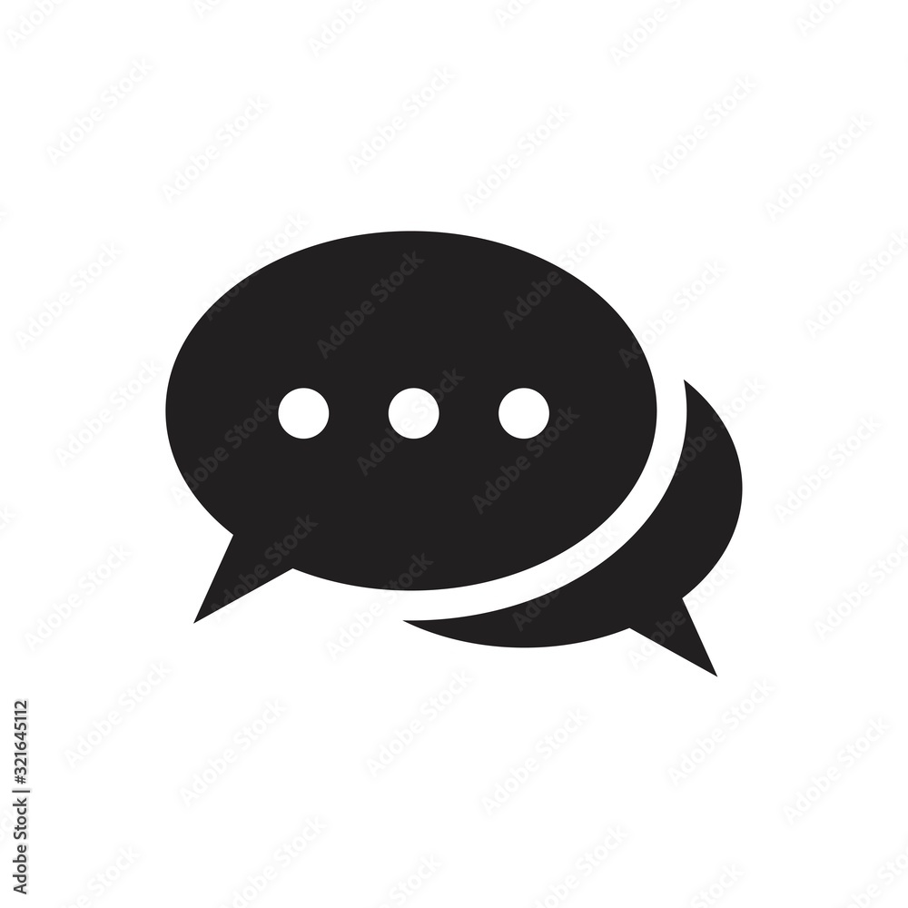 Chatting, message Icon template black color editable. Chatting, message Icon symbol Flat vector illustration for graphic and web design. Chatting, message Icon template black color editable. Chatting, message Icon symbol Flat vector illustration for graphic and web design.