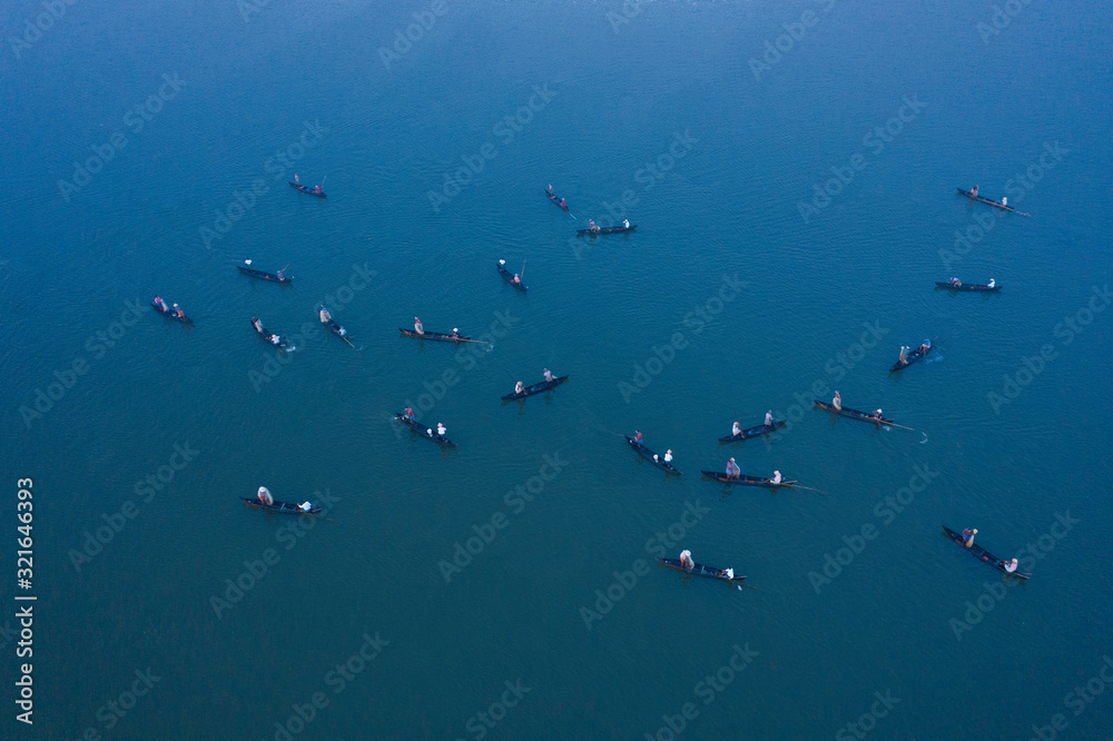 Obraz premium traditional fishing boats kerala