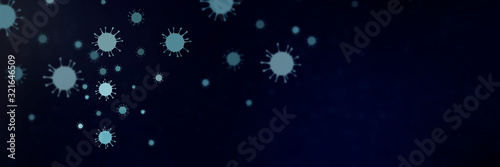 Coronavirus abstract background. Medical Genetics Bacteriological Microorganism.