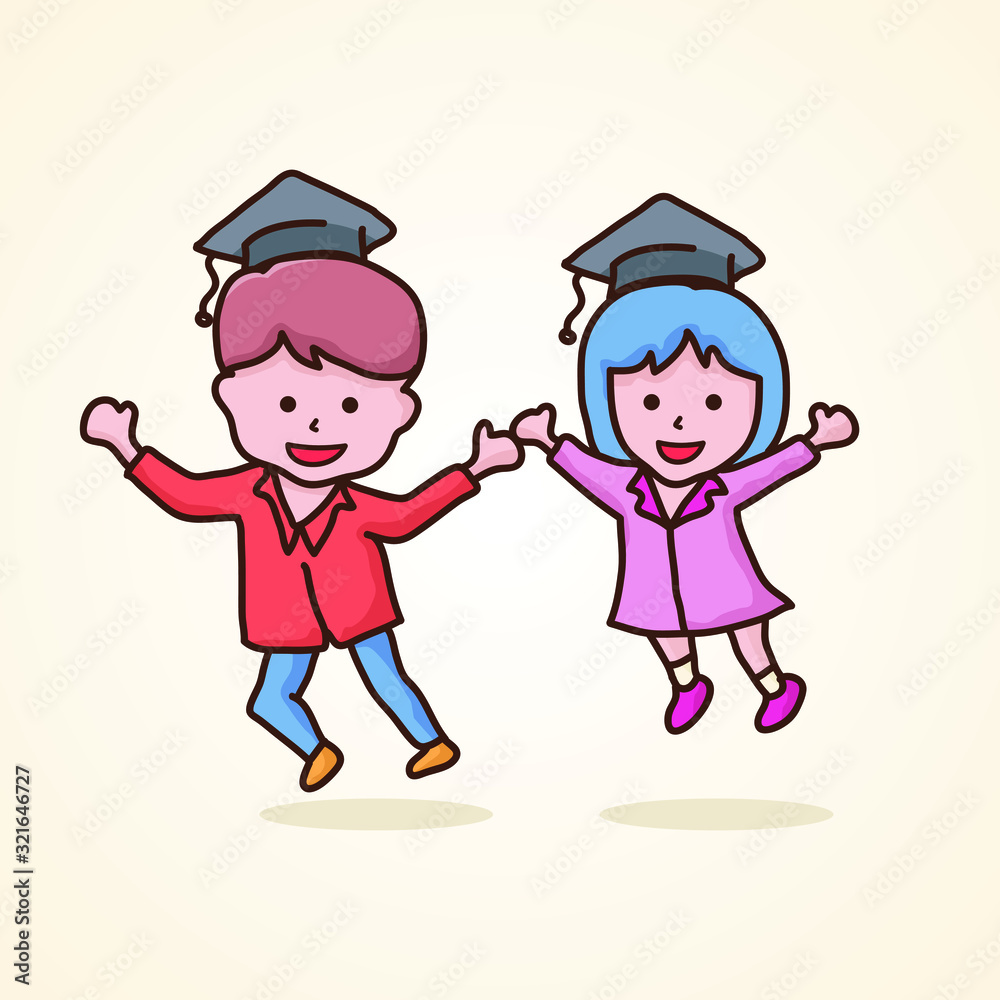 Happy kids Doodle hand drawing vector design Happy kids Doodle hand drawing vector design