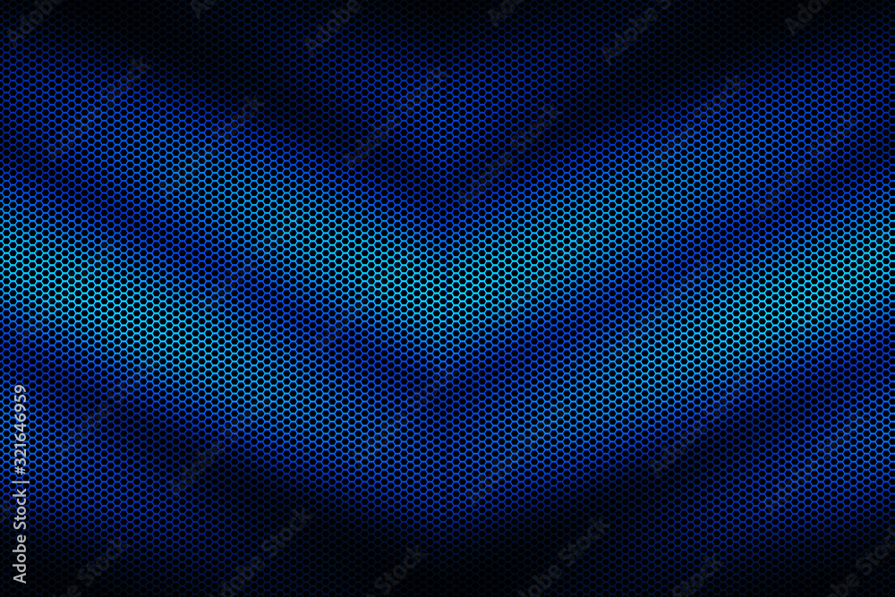 blue wave metallic mesh.