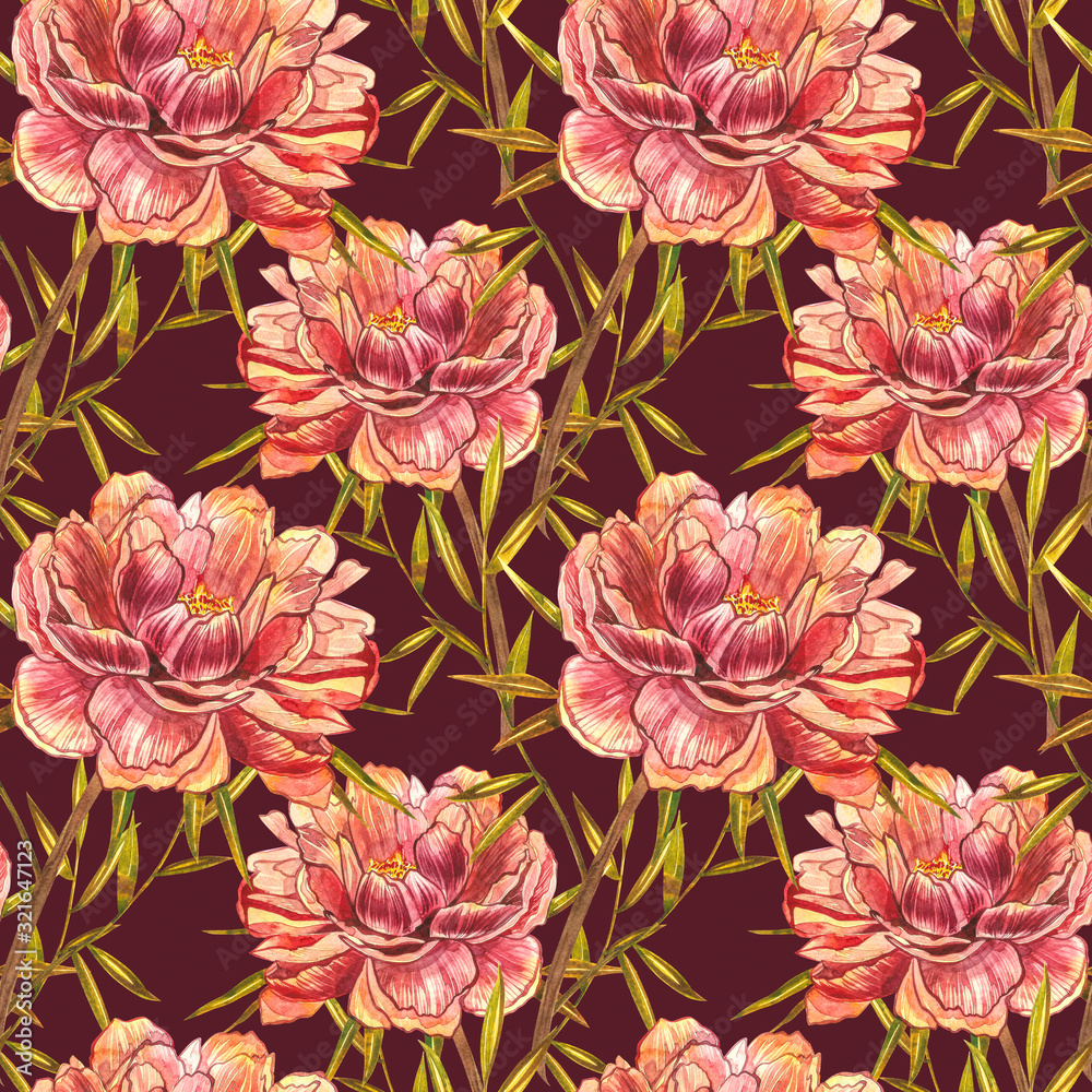 Watercolor Piones. Wild flower set isolated on white. Botanical watercolor illustration, rustic flowers. Good for cosmetics, medicine, treating, aromatherapy, nursing, package design, field bouquet Watercolor Piones. Wild flower set isolated on white. Botanical watercolor illustration, rustic flowers. Good for cosmetics, medicine, treating, aromatherapy, nursing, package design, field bouquet