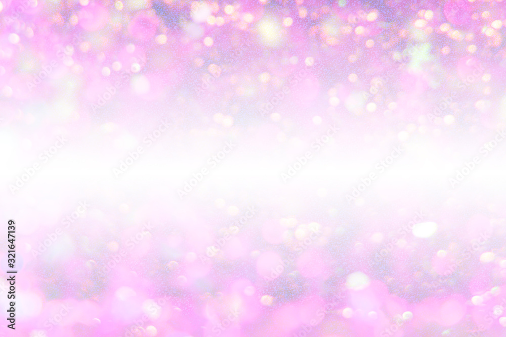white and pink bokeh background with glitter. white and pink bokeh background with glitter.