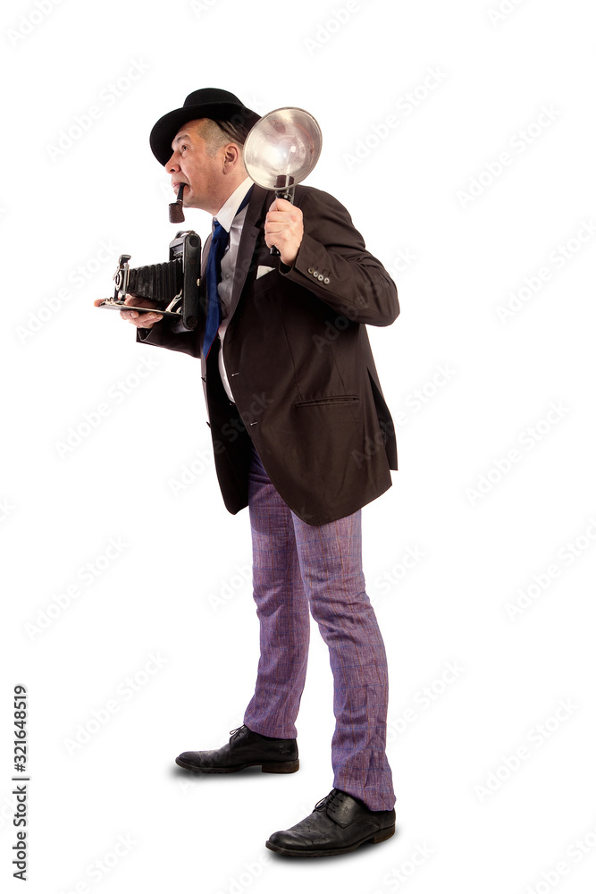 Obraz premium old photo reporter