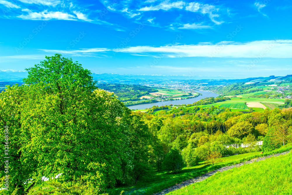 Obraz premium Danube in Austria, near Maria Taferl, Melk region