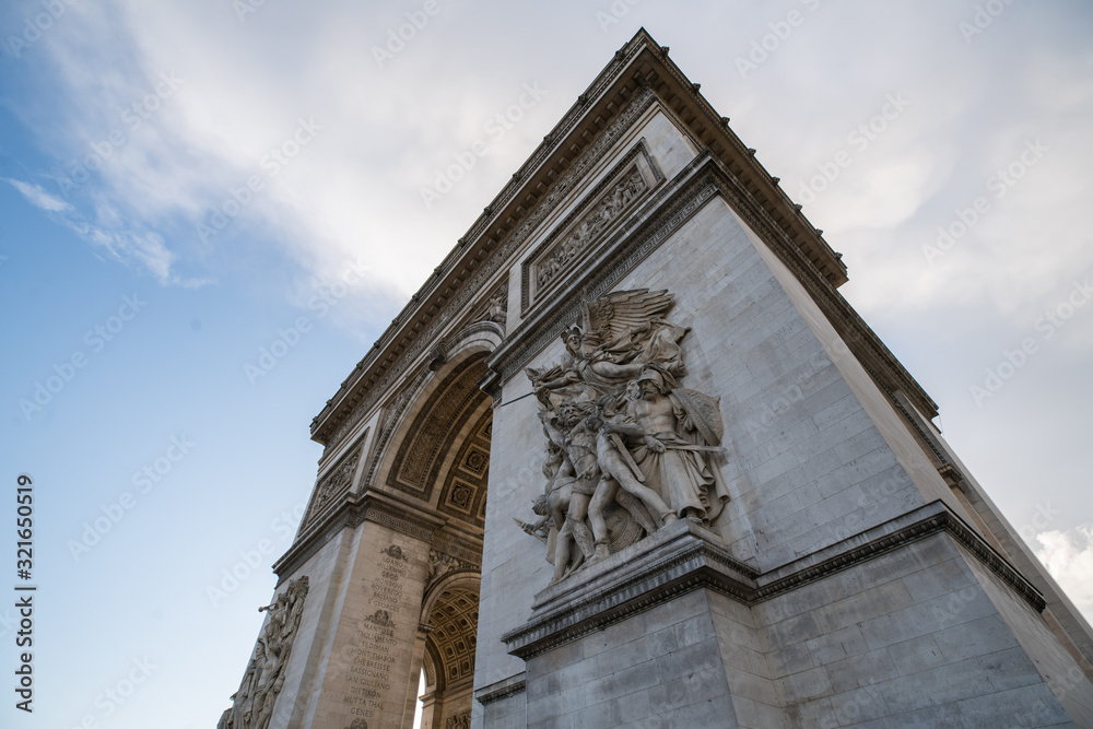 The Arc de Triomphe in Paris, France The Arc de Triomphe in Paris, France