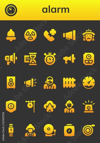 alarm icon set