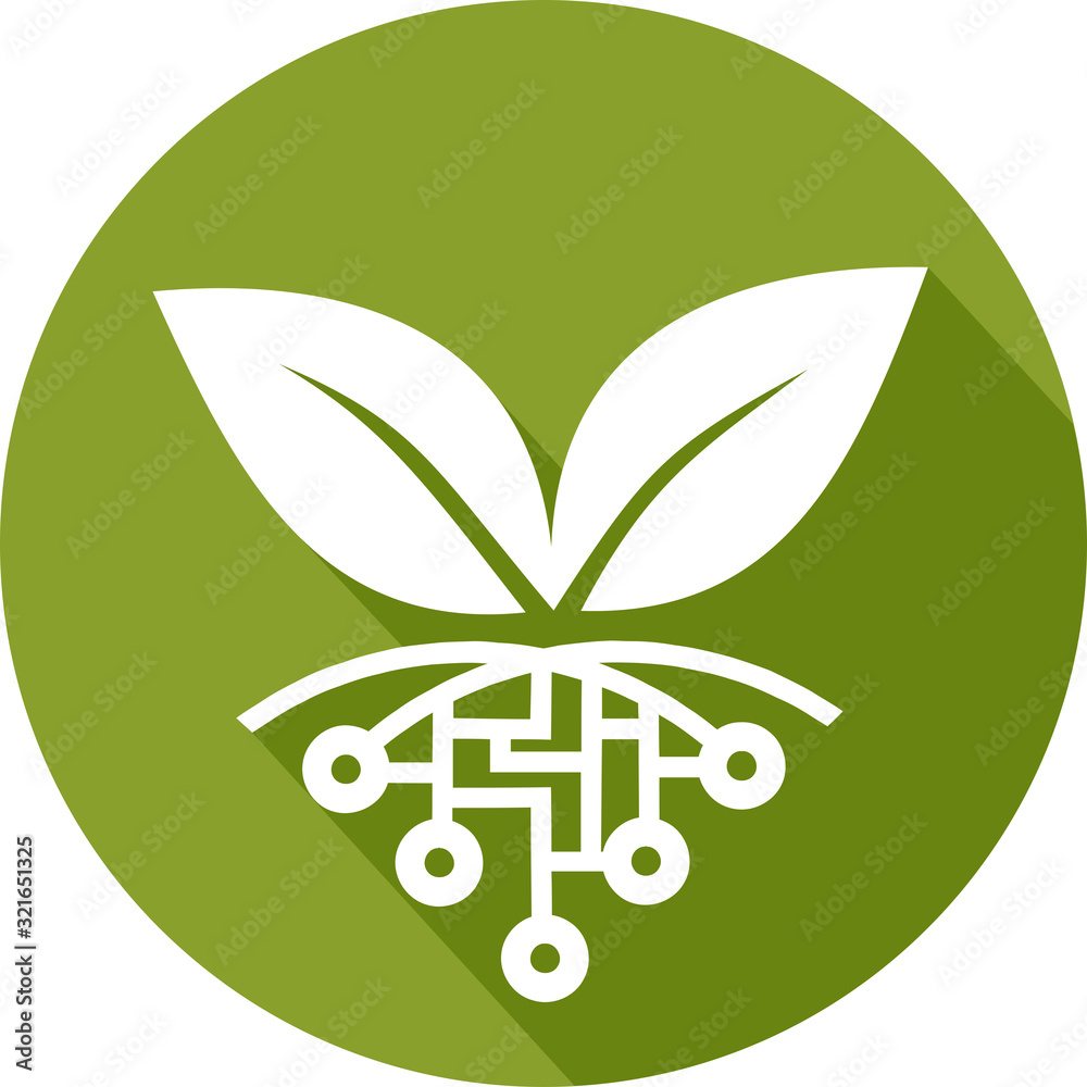 Icon of agriculture managed by new technologies Icon of agriculture managed by new technologies