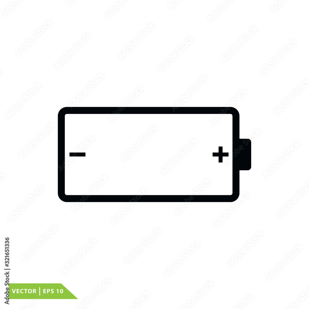 Battery icon vector illustration flat style Battery icon vector illustration flat style