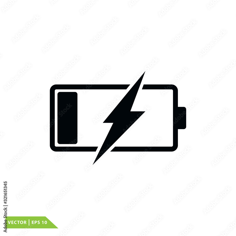 Battery icon vector illustration flat style Battery icon vector illustration flat style