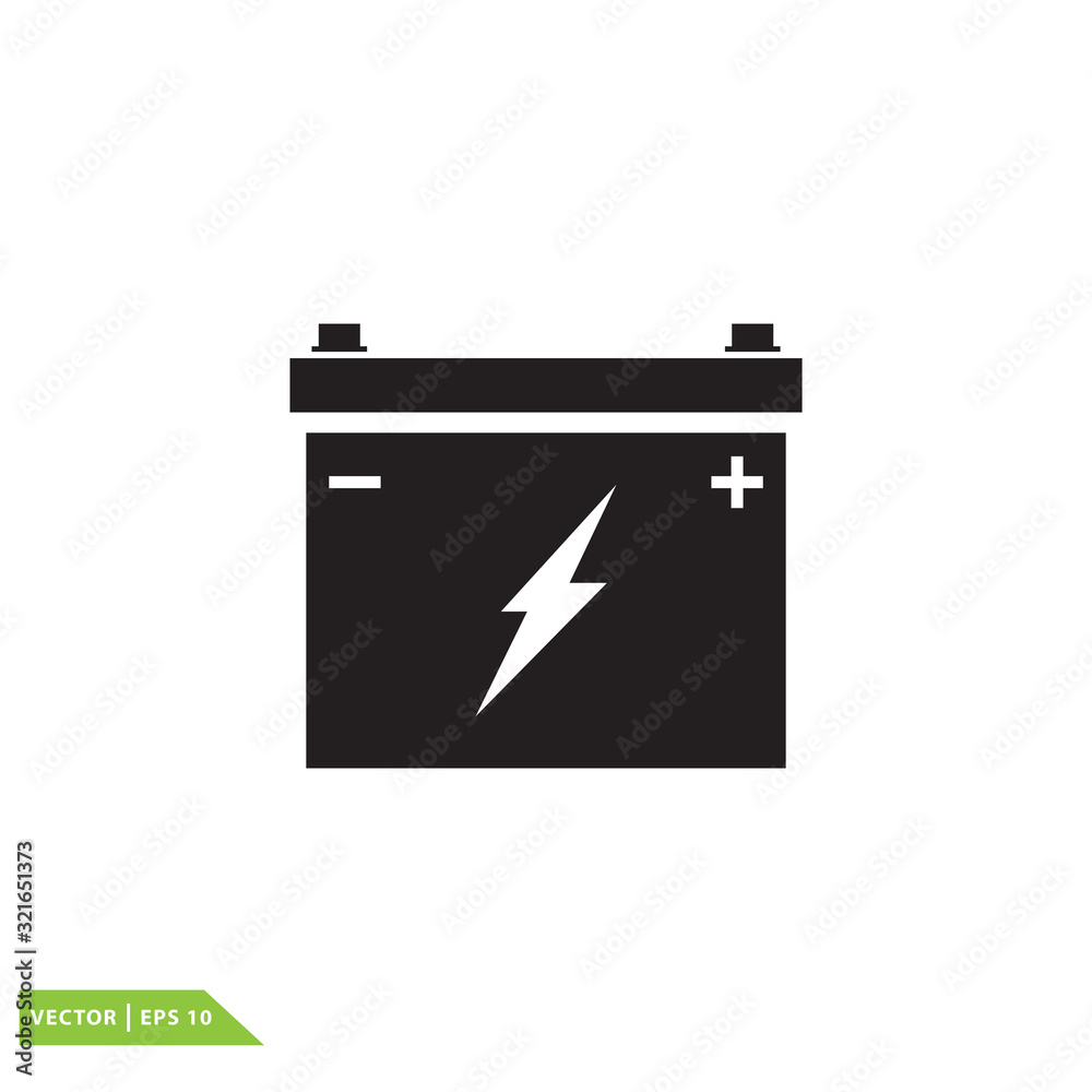 Battery icon vector illustration flat style Battery icon vector illustration flat style