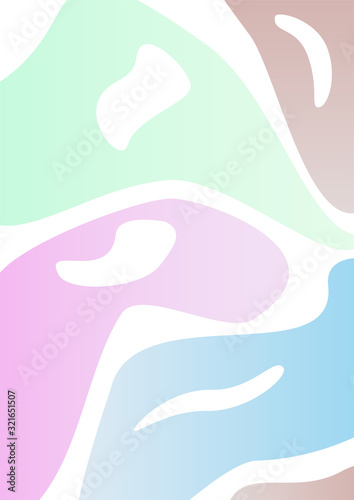 Matte colors, abstract shapes vector image