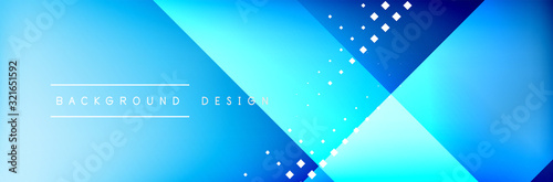 Abstract background - squares and lines composition created with lights and shadows. Technology or business digital template