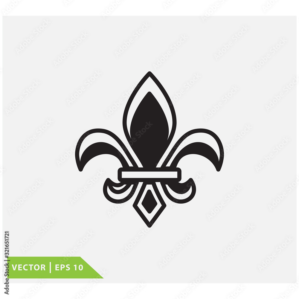 Fleur de lis icon vector logo template Fleur de lis icon vector logo template