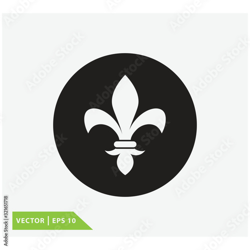 Fleur de lis icon vector logo template