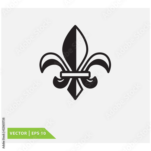 Fleur de lis icon vector logo template