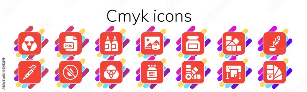 cmyk icon set cmyk icon set