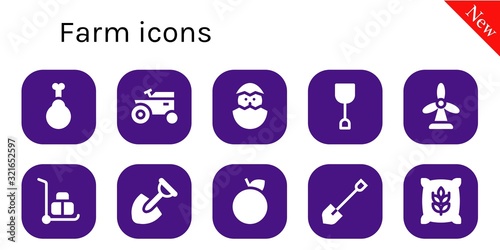 Modern Simple Set of farm Vector filled Icons