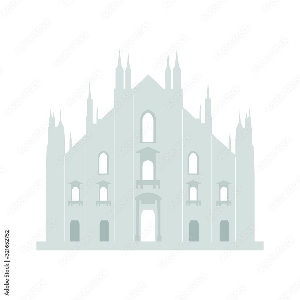 Milan Cathedral - Simple Vector Illustration