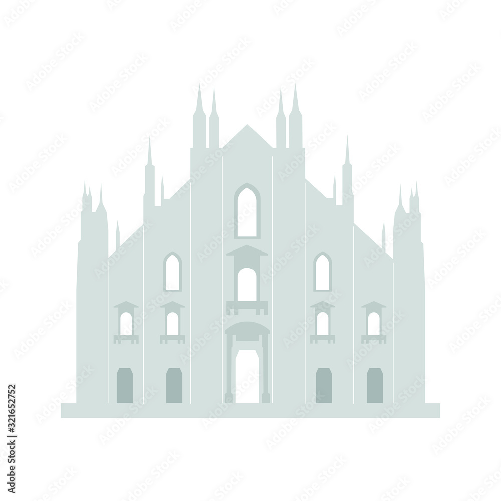 Fototapeta premium Milan Cathedral - Simple Vector Illustration