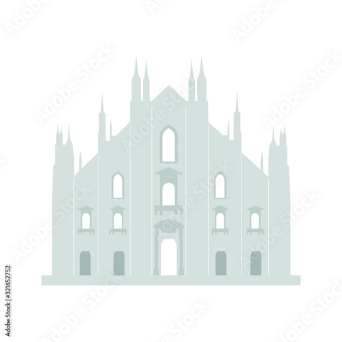 Milan Cathedral - Simple Vector Illustration