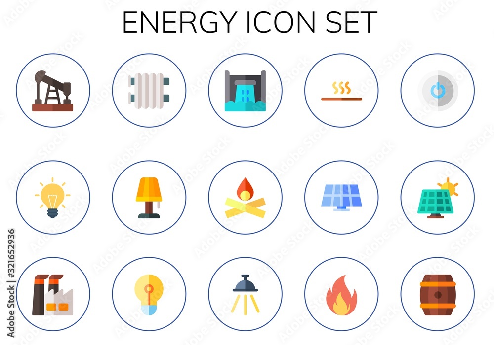 Modern Simple Set of energy Vector flat Icons Modern Simple Set of energy Vector flat Icons