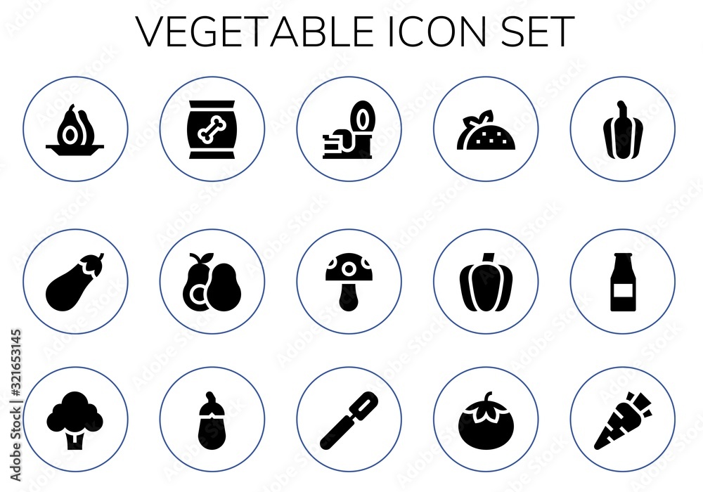 vegetable icon set vegetable icon set
