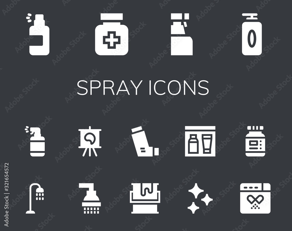 spray icon set spray icon set
