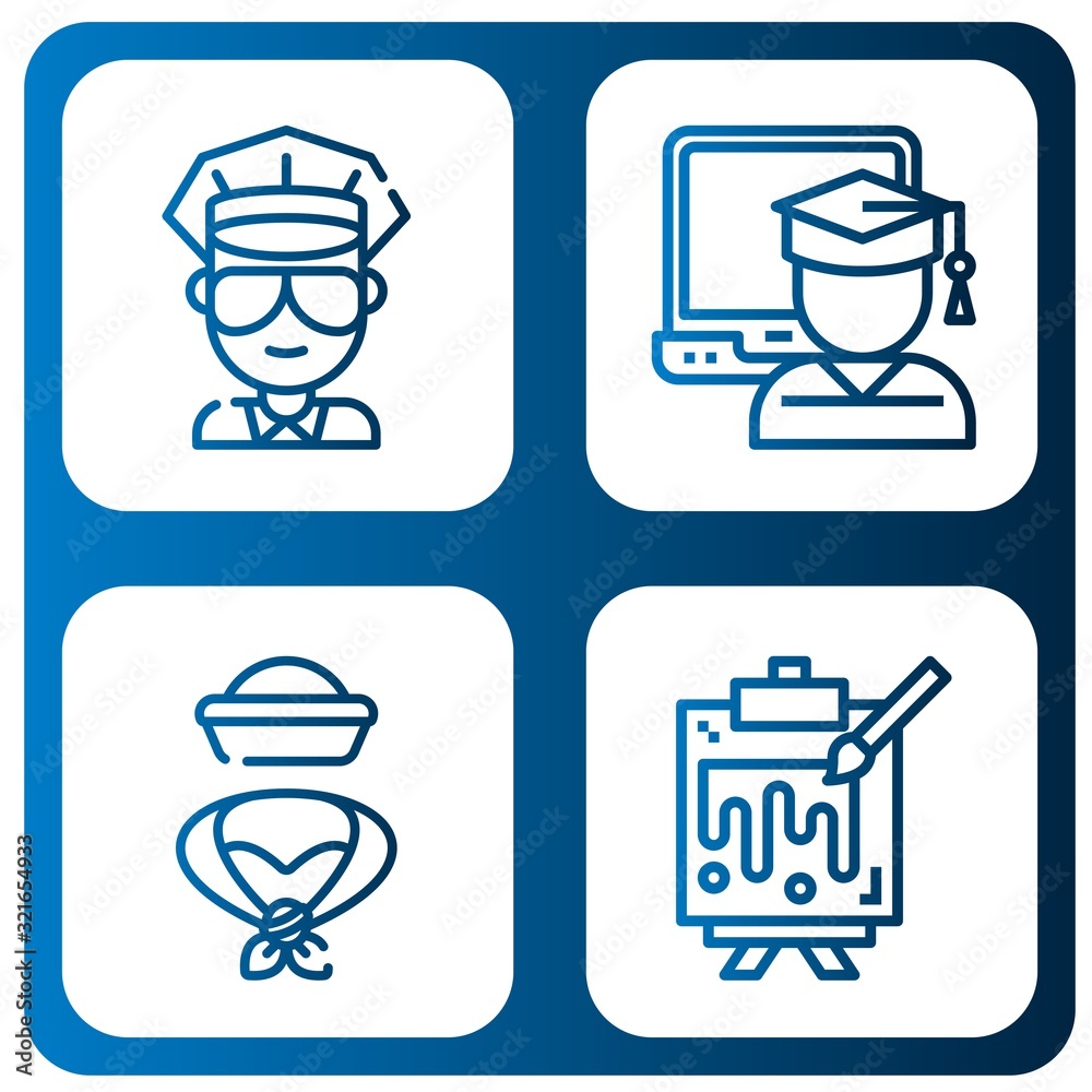 hat icon set hat icon set