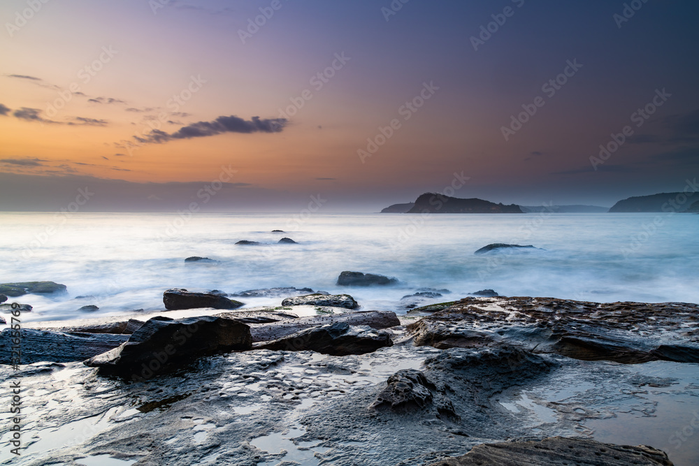 Sunrise Seascape with Clouds