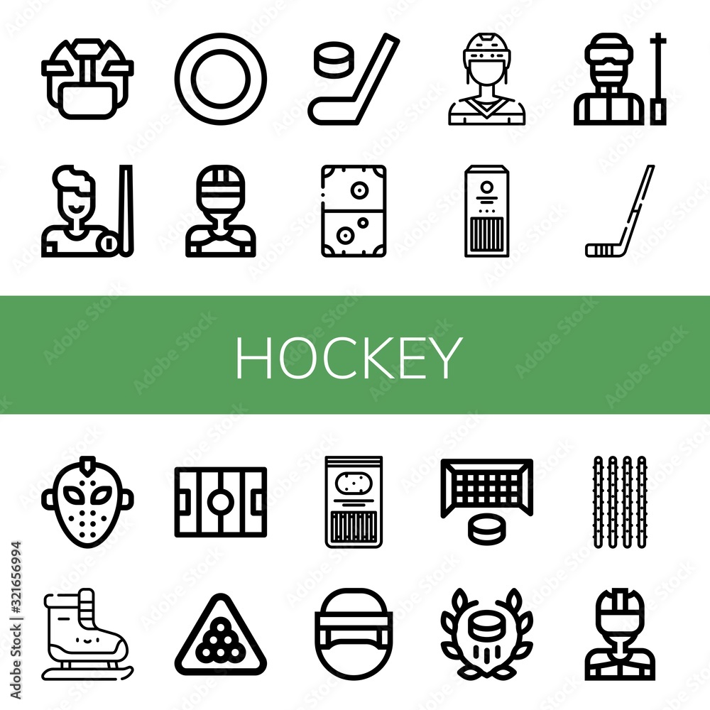 Set of hockey icons