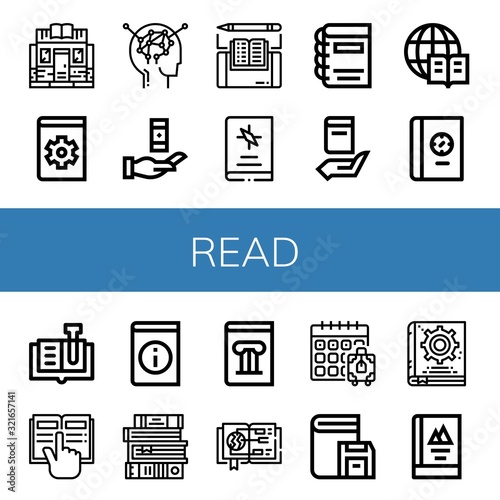 Set of read icons