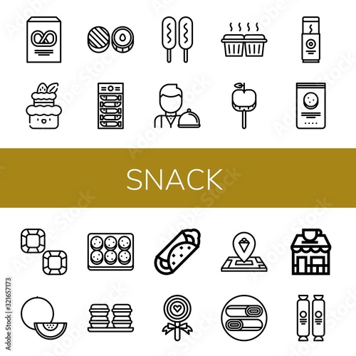 snack icon set