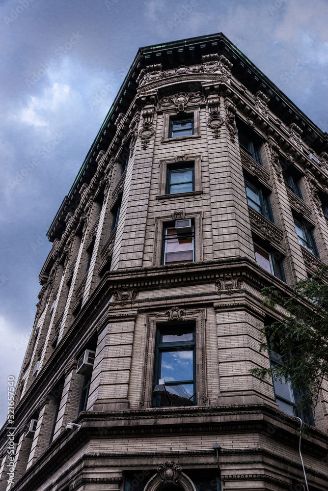 Old classic building in Manhattan, New York City, USA