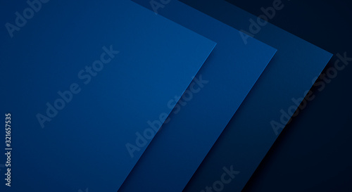 Mockup of blue cards - 3D illustration - geometric background