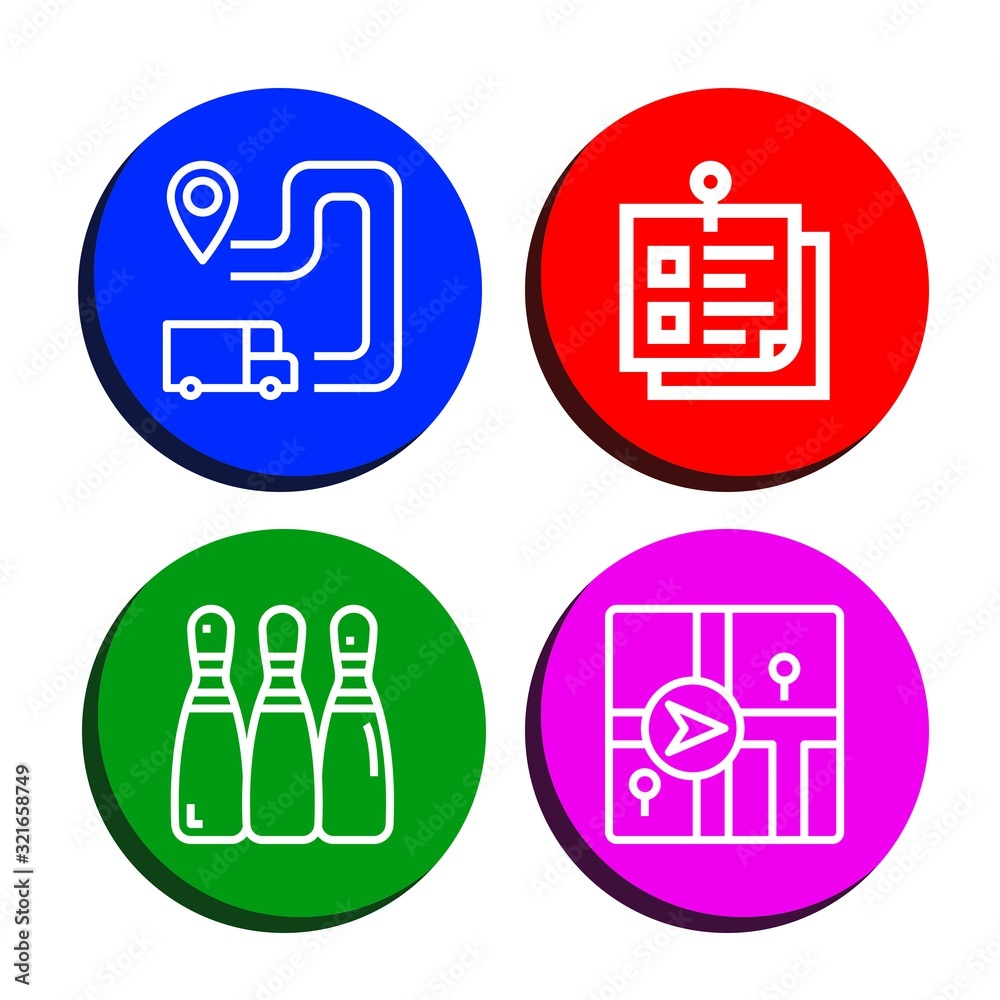 Set of pin icons Set of pin icons