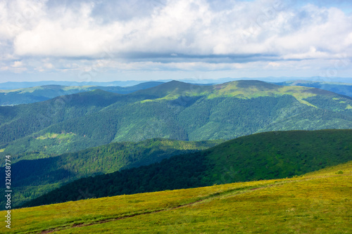 mountain landscape with clouds. beautiful summer scenery