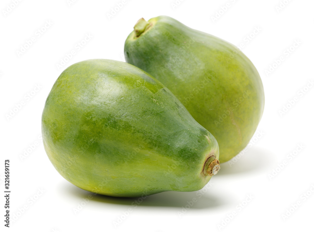 Papaya fruit isolated on a white background Papaya fruit isolated on a white background