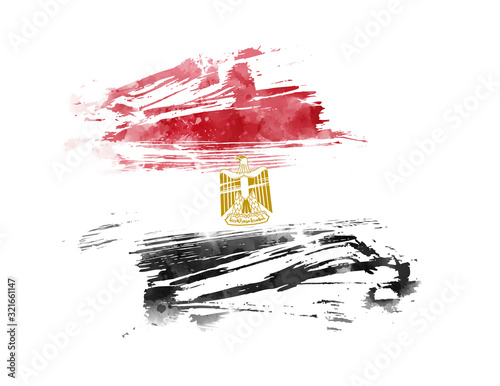 Abstract grunge flag of Egypt