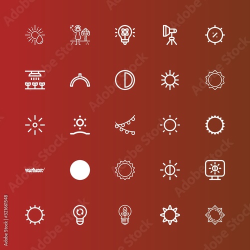 Editable 25 sunrise icons for web and mobile