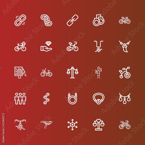 Editable 25 chain icons for web and mobile