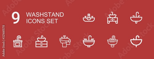 Editable 9 washstand icons for web and mobile