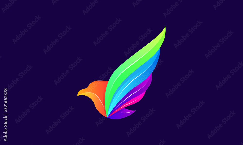 Bird Modern Logo Illustration Vector Template-01