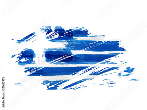 Abstract grunge flag of Greece