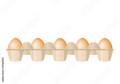 Eggs in carton box