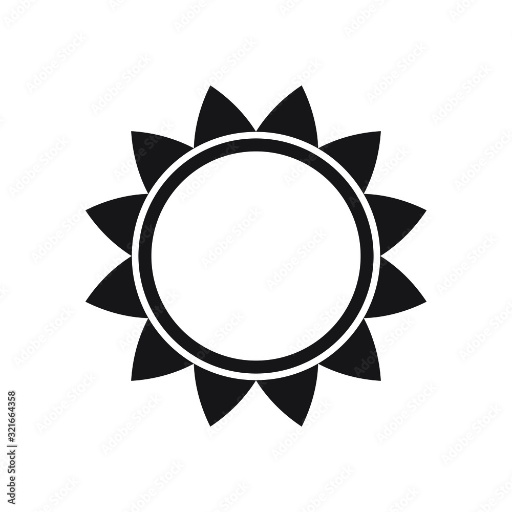 Sun icon vector isolated, sun symbol