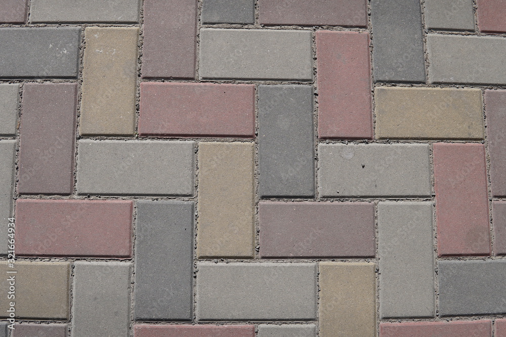 Obraz premium Stone block road pavement