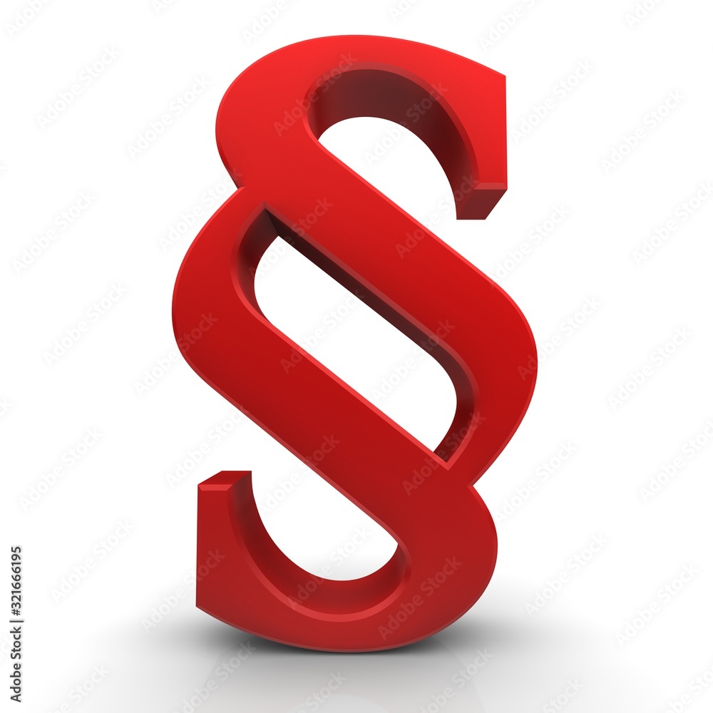 Paragraph sign article symbol red clause section icon 3d Paragraph sign article symbol red clause section icon 3d