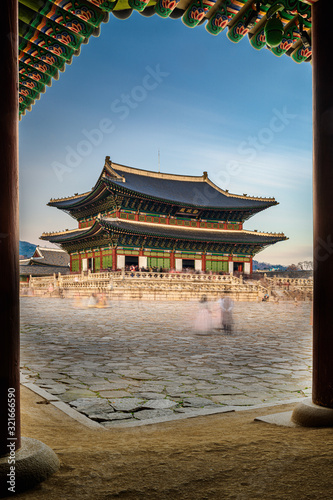Beautiful Architecture and Landscaping at Gyeongbokgung Palace photo